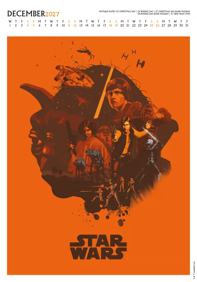 Kalendár Star Wars Classic Deluxe 2027 (A3)