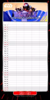Kalendár Star Wars Classic - Family Organiser 2027 (+ samolepky)