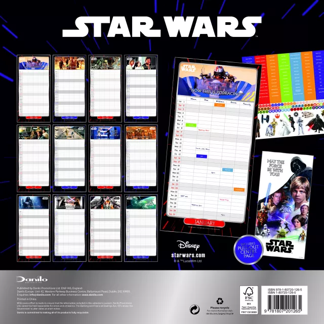 Kalendár Star Wars Classic - Family Organiser 2027 (+ samolepky)