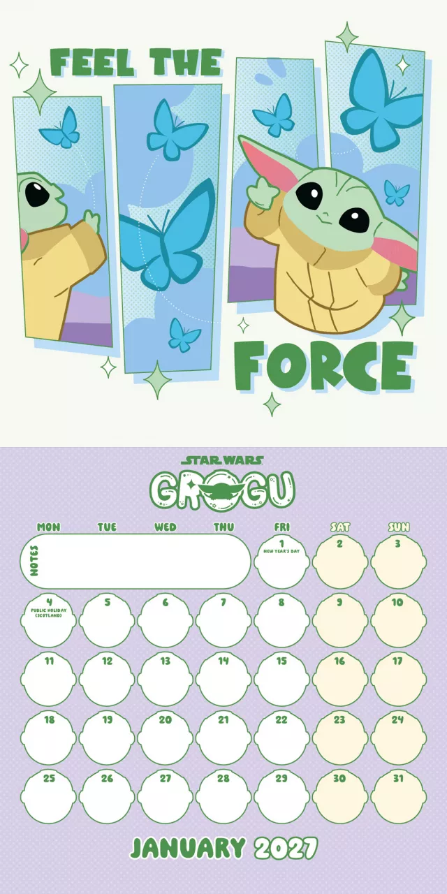 Kalendár Star Wars: Grogu 2027 - The Mandalorian