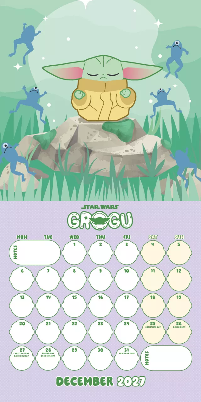 Kalendár Star Wars: Grogu 2027 - The Mandalorian