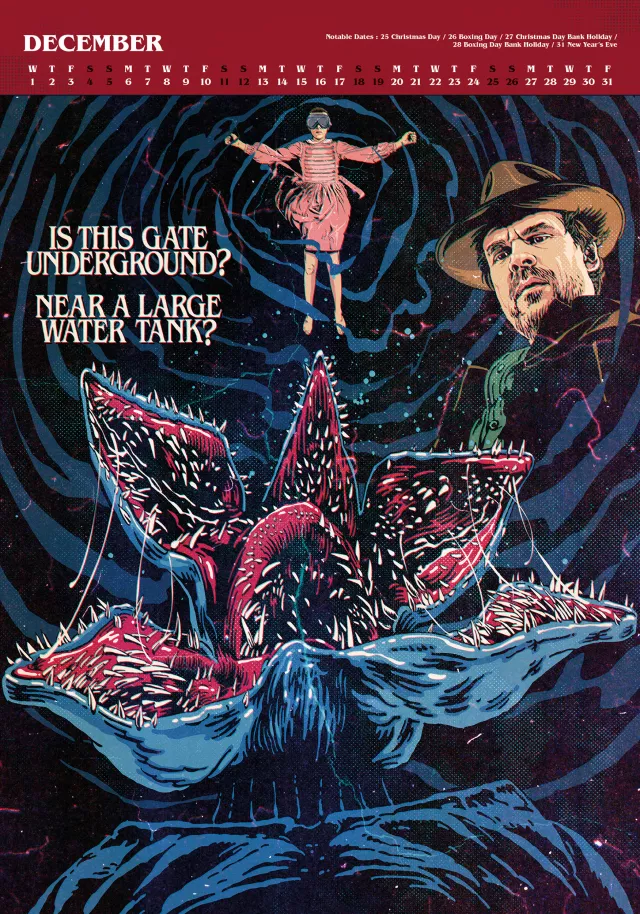 Kalendár Stranger Things Deluxe 2027 (A3)