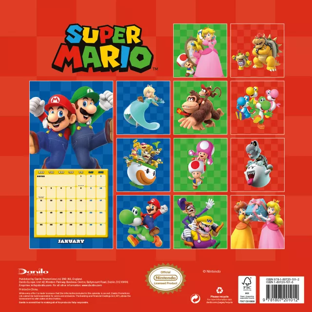 Kalendár Super Mario 2027