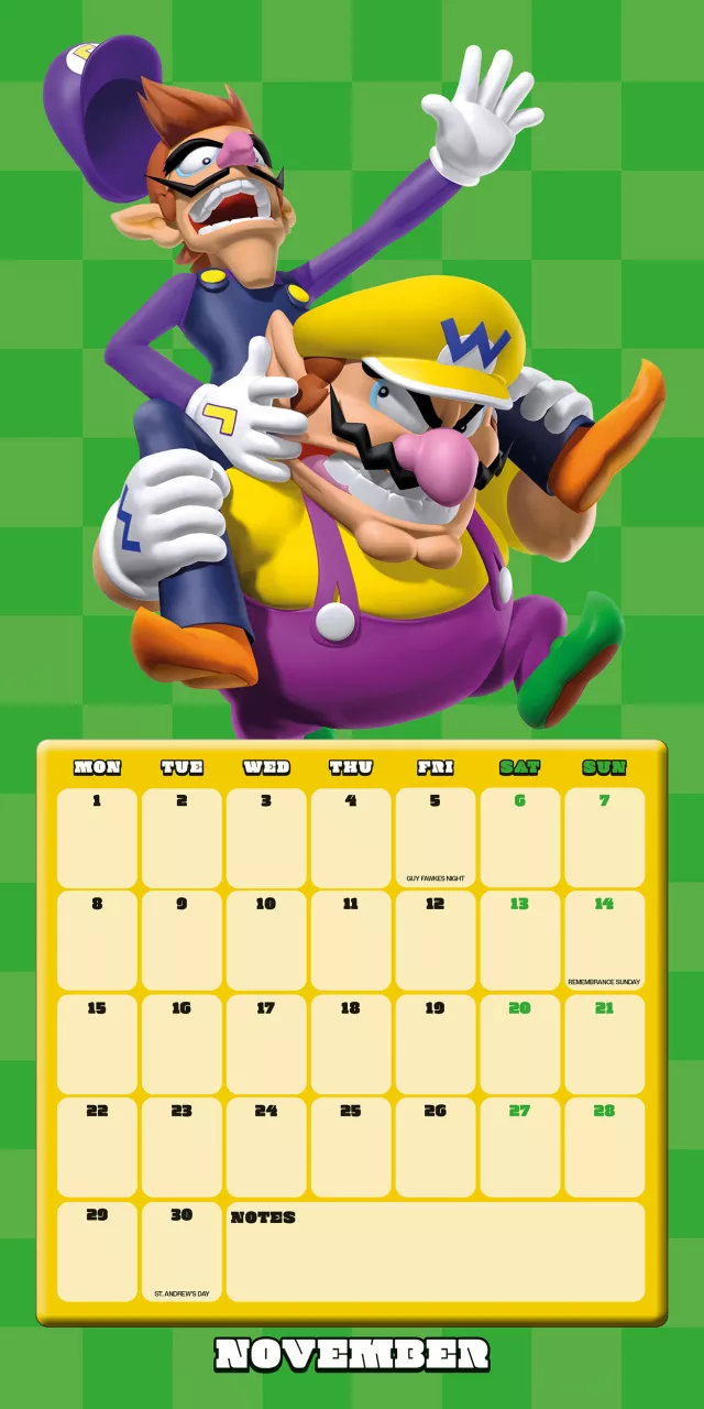 Kalendár Super Mario 2027