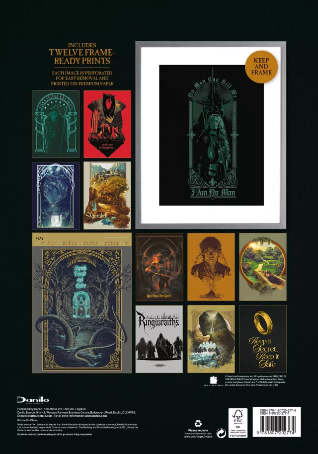 Kalendár The Lord of the Rings Deluxe 2027 (A3)