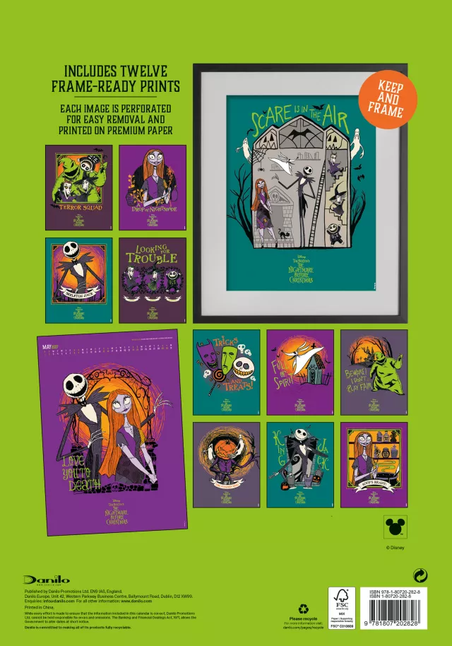 Kalendár The Nightmare Before Christmas Deluxe 2027 (A3) - Tim Burton