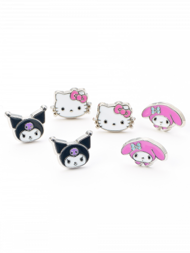 Náušnice Sanrio - Hello Kitty, Kuromi, My Melody