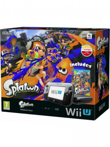 Konzola Nintendo Wii U (čierna) Premium + Splatoon (WIIU)