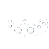 Wii klasický ovládač (biely)