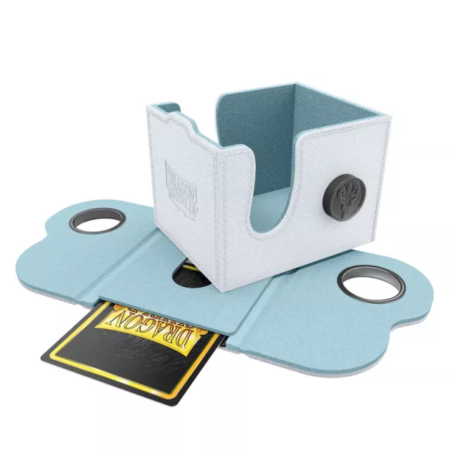 Krabička na karty Dragon Shield - Lock System Dragon Box 100+ - White & Aqua - Krabičky na karty
