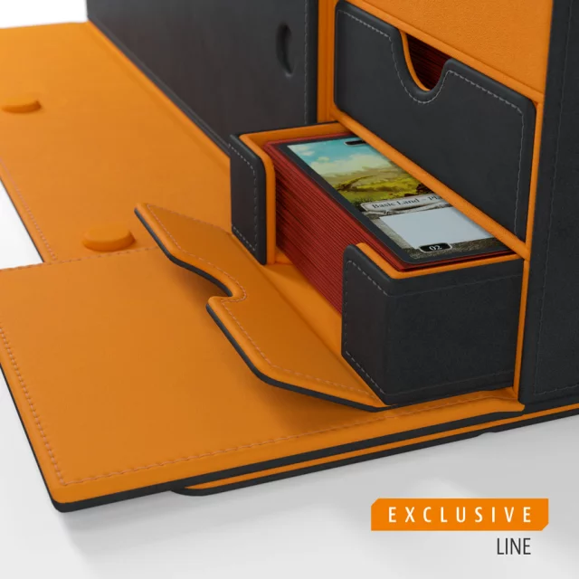 Krabička na karty Gamegenic - Cards Lair 400+ Convertible Black Orange