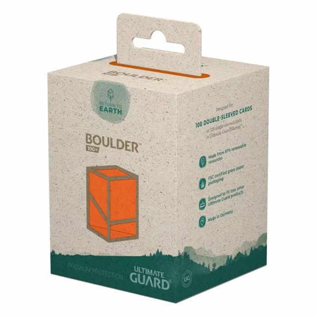Krabička na karty Ultimate Guard - Boulder Deck Case Return to Earth Orange (100+)