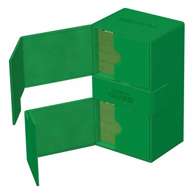 Krabička na karty Ultimate Guard - Twin FlipNTray Deck Case 200+ Standard Size XenoSkin Green