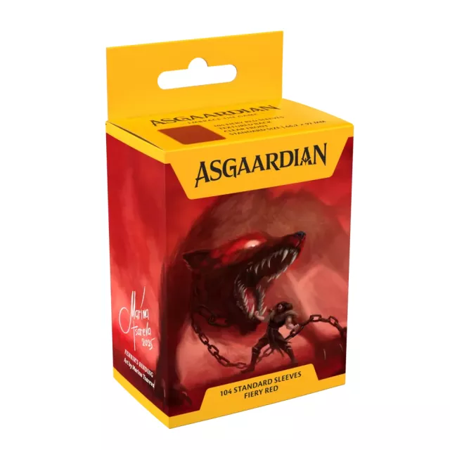 Ochranné obaly na karty Dragon Shield - Asgaardian Sleeve: Fiery Red Standard (104 ks)
