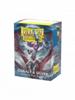 Ochranné obaly na karty Dragon Shield - Dual Sleeves Matte Blue Silver (25th Special Edition) (100 ks)