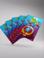 Ochranné obaly na karty Gamegenic - Marvel Super Heroes - Premium Double Sleeving Captian America, Team Leader (105ks)