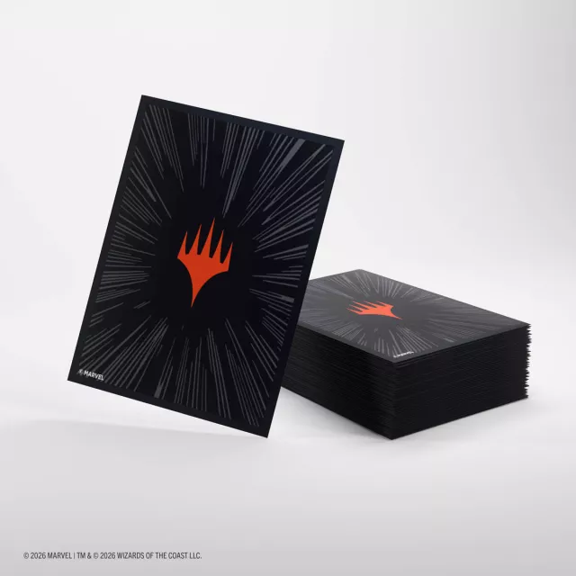 Ochranné obaly na karty Gamegenic - Marvel Super Heroes - Premium Double Sleeving Comic Burst Black (105ks) - MTG: Marvel Super Heroes