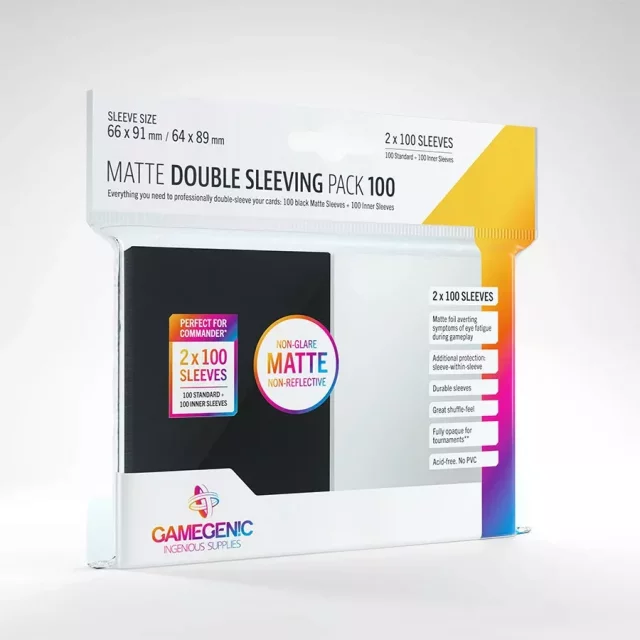 Ochranné obaly na karty Gamegenic - Matte Double Sleeving Pack (2x 100 ks)
