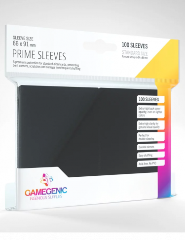 Ochranné obaly na karty Gamegenic - Prime Sleeves Black (100 ks)