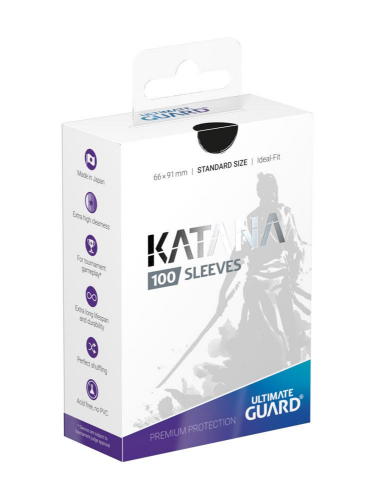 Ochranné obaly na karty Ultimate Guard - Katana Sleeves Standard Size Black (100 ks)