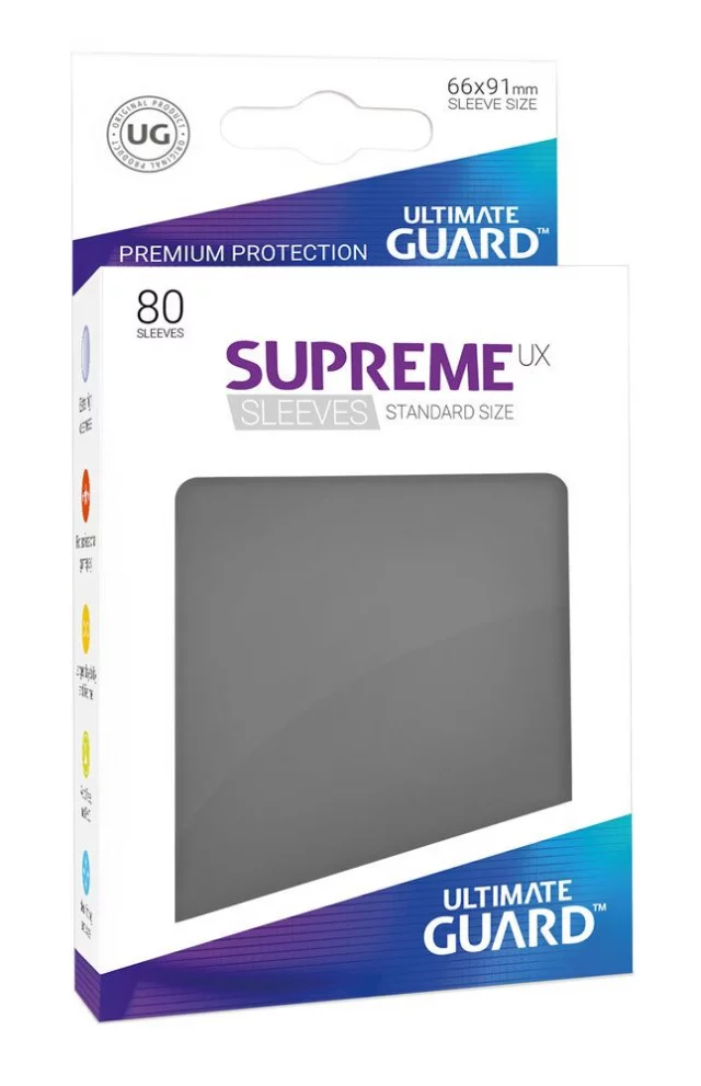 Ochranné obaly na karty Ultimate Guard - Supreme UX Sleeves Standard Dark Grey (80 ks)