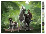 Maľovanie podľa čísel Kingdom Come: Deliverance II - Jindra a Vořech v lese (obraz na plátně) - Xzone Originals
