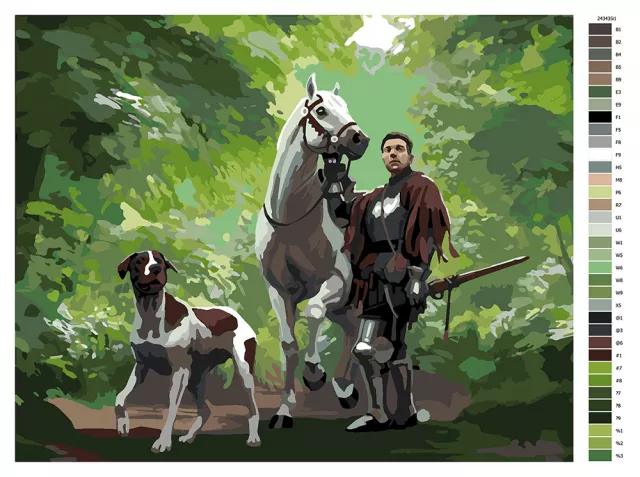 Maľovanie podľa čísel Kingdom Come: Deliverance II - Jindra a Vořech v lese (obraz na plátně) - Xzone Originals