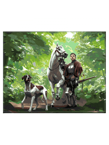 Maľovanie podľa čísel Kingdom Come: Deliverance II - Jindra a Vořech v lese (obraz na plátně)