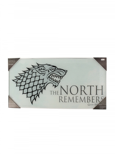 Sklenený plagát Game of Thrones - The North Remembers