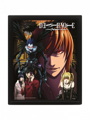 Zarámovaný plagát Death Note - Connected By Fate 3D (lentikulárne)