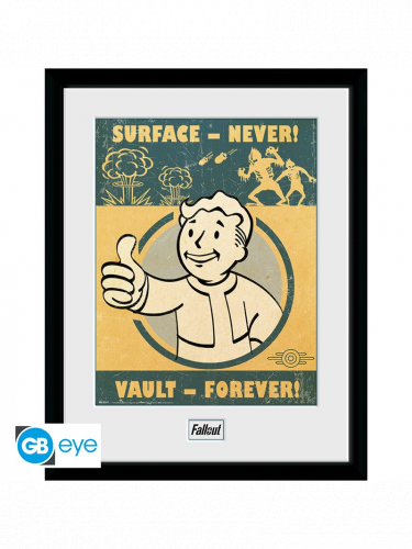 Zarámovaný plagát Fallout - Vault Forever