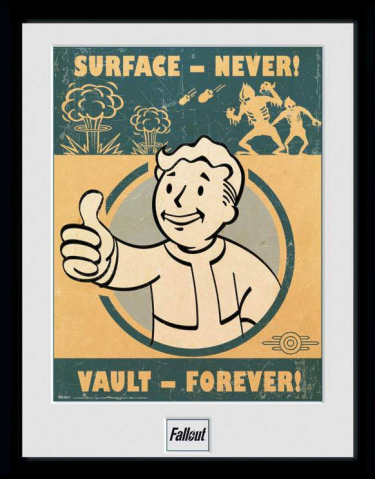 Zarámovaný plagát Fallout: Vault Forever