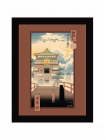 Zarámovaný plagát Ghibli - Ukiyoe Spirits