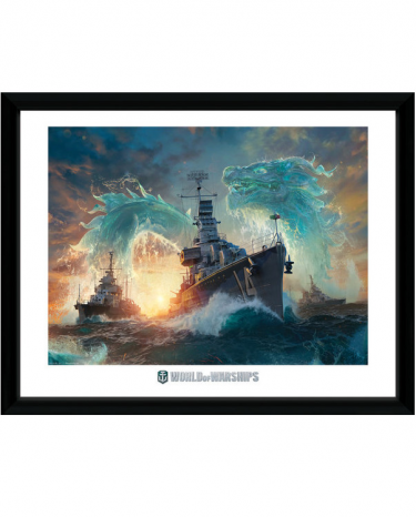 Zarámovaný plagát World of Warships - Dragons