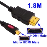 Kábel Micro HDMI na HDMI (dĺžka 1.8 m, pozlátené konektory)