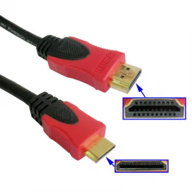 Kábel Mini HDMI na HDMI (dĺžka 1.5m, pozlátené konektory)