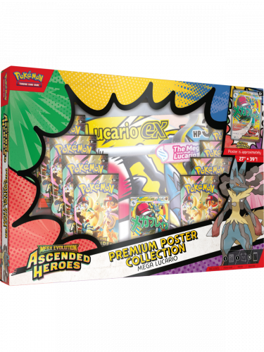Kartová hra Pokémon TCG: Mega Evolution - Ascended Heroes Mega Lucario ex Premium Poster Collection