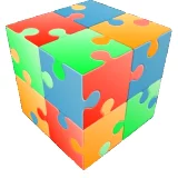 kocka V-cube Fun- jigsaw 2x2