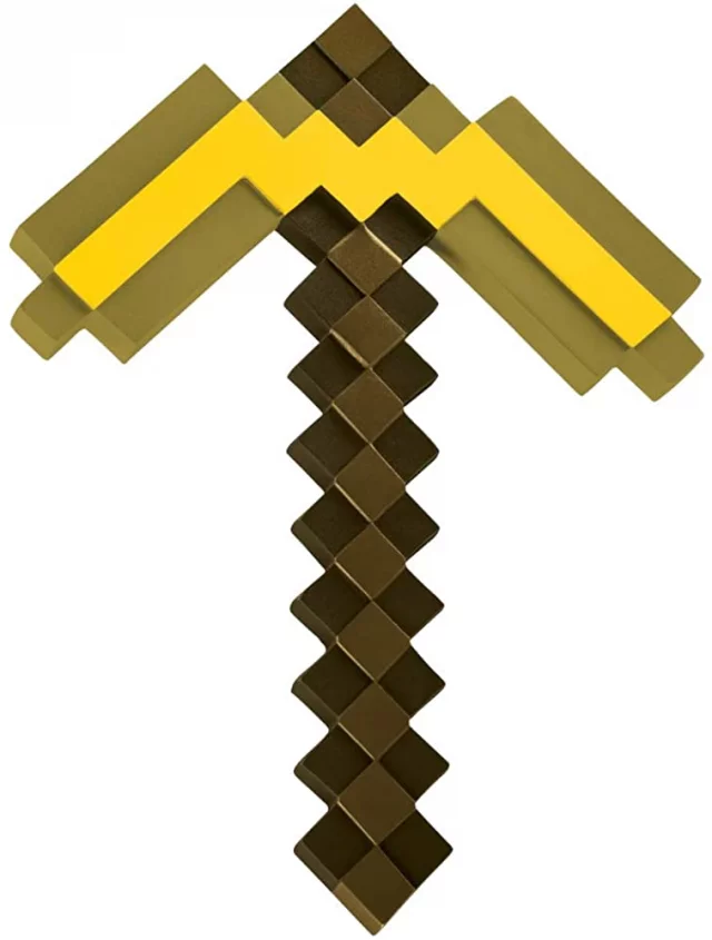  Replika zbraně  Minecraft - Gold Pickaxe (50 cm)