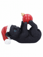 Vianočná ozdoba Jingle Paws - Cat in Santa Hat Playing With Bauble (Nemesis Now)