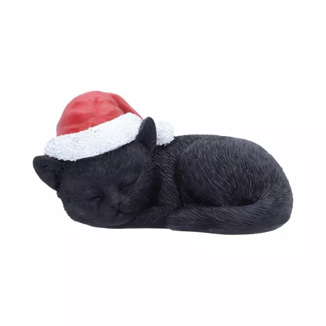 Vianočná ozdoba Jingle Paws - Sleeping Black Cat in Santa Hat (Nemesis Now) - Nemesis Now 