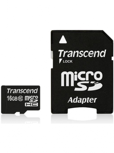Transcend Micro SDHC Class 10 16GB + adaptér (PC)