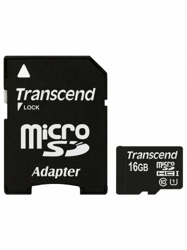 Transcend Micro SDHC UHS-I 16GB Premium (Class 10) s adaptérem (PC)