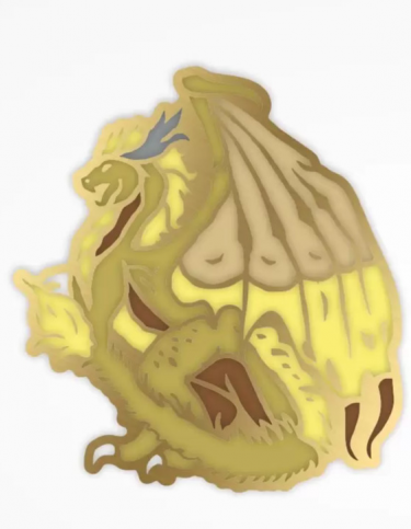 Przypinka Heroes of Might & Magic III - Dragon Pin (Gold Dragon)