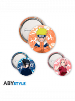 Set odznakov Naruto - Naruto, Sasuke & Sakura (3 ks)