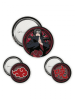 Sada odznakov Naruto Shippuden - Itachi & Akatsuki (3 ks)