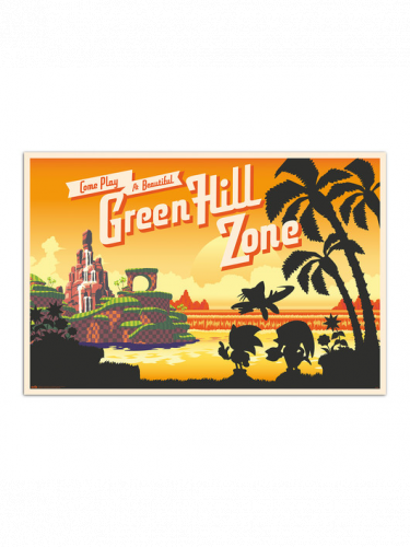 Plagát Sonic The Hedgehog - Come Play At Beautiful Green Hill Zone