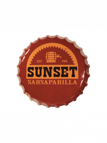 Plechová tabuľa Fallout – Sunset Sarsaparilla