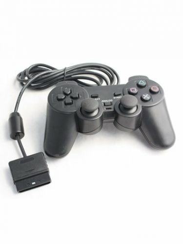 Drôtový gamepad TwinShock 2 pre PS2 (Gamer) (čierny) (PS2)