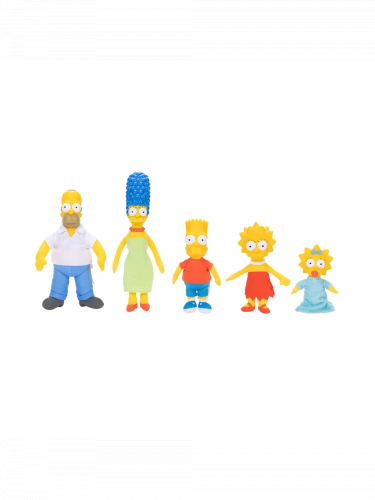 Výhodný set The Simpsons - Plyšák Homer + Marge + Bart + Lisa + Maggie